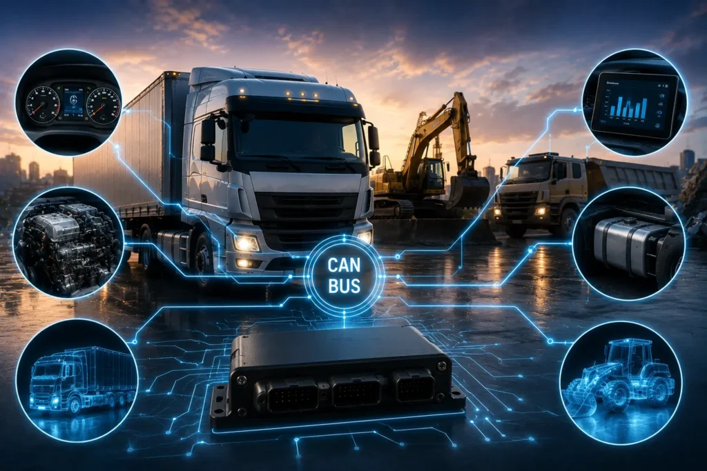 CAN Bus vehicle data monitoring for commercial fleets