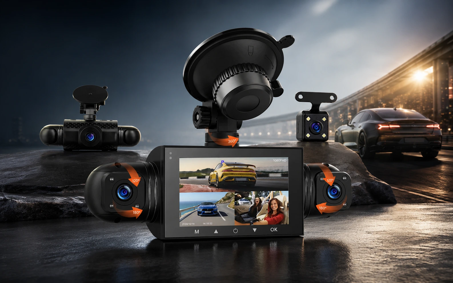 Dashcam 360 deg camera.