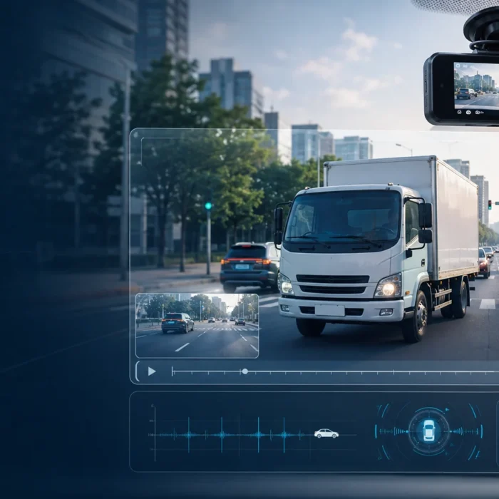 DieselMap dashcam and 360° vehicle camera system providing accident evidence, GPS tracking, incident review, and fleet safety monitoring