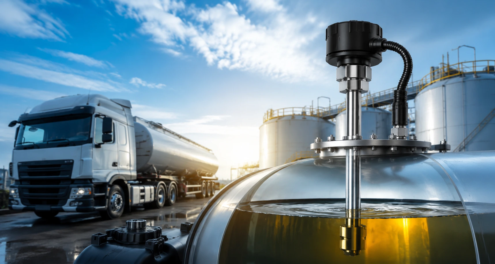 Fuel level sensor for diesel fleet monitoring