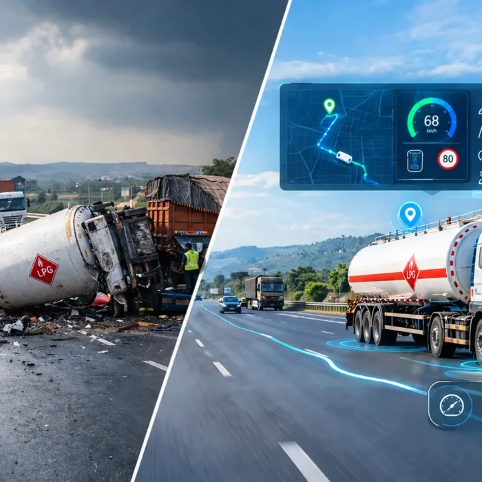 LPG tanker accident prevention with real-time fleet monitoring