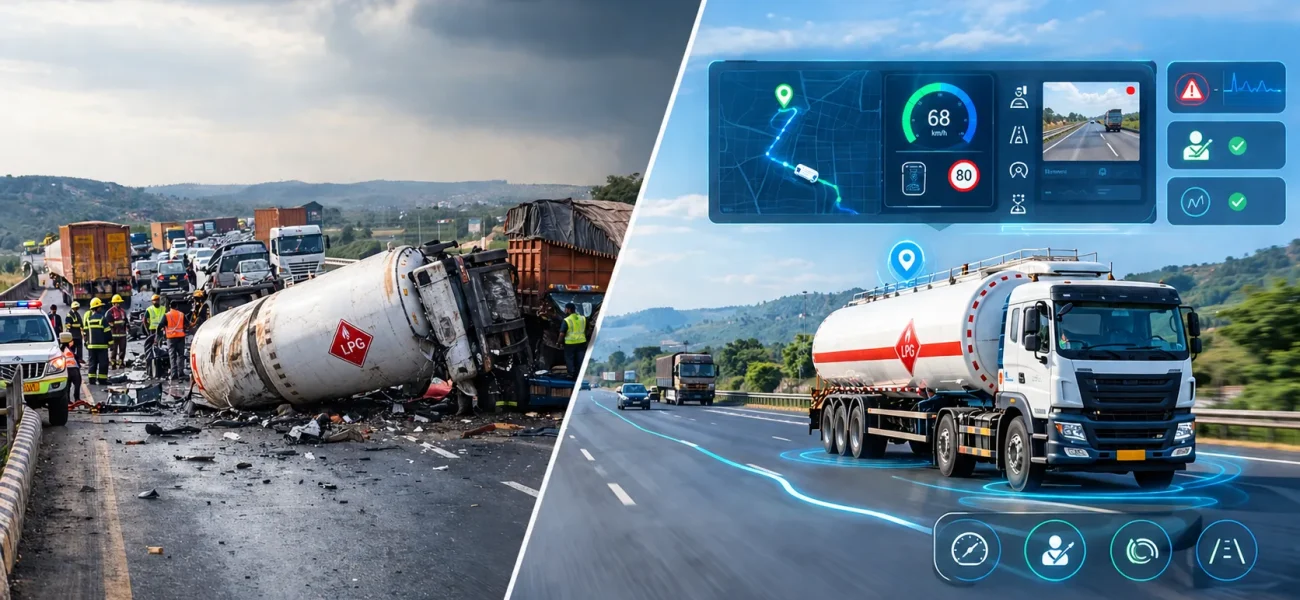 LPG tanker accident prevention with real-time fleet monitoring