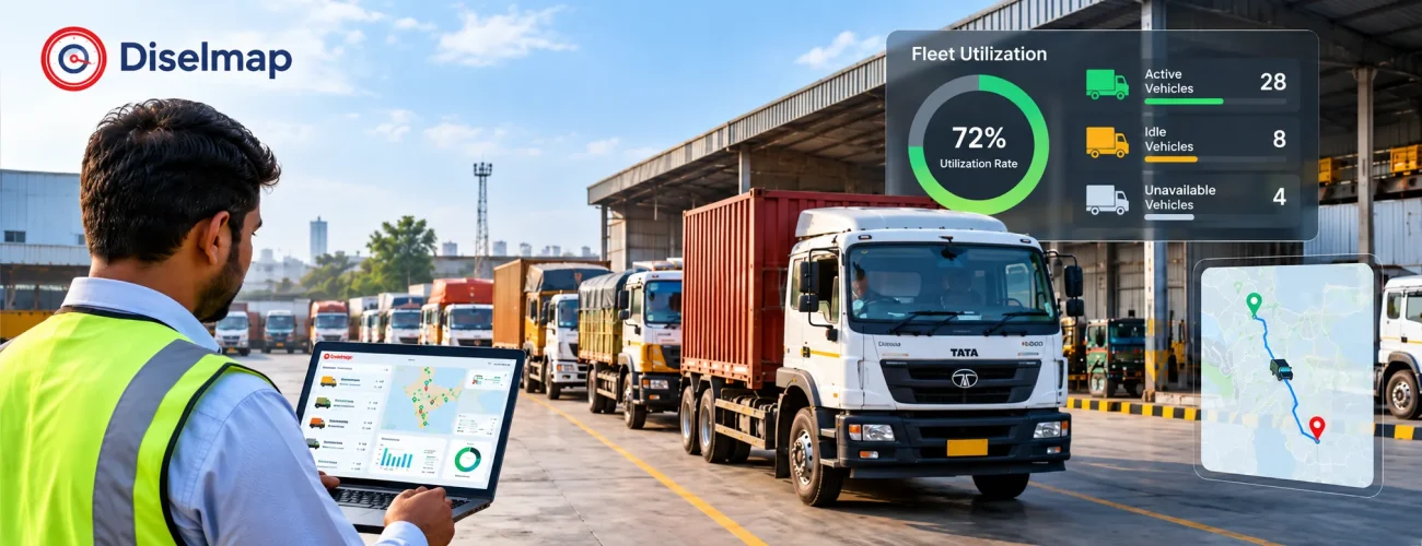 Fleet utilization rate monitoring with telematics for Indian commercial vehicles